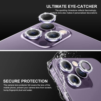 For iPhone 13 Pro / 13 Pro Max ENKAY AR Anti-reflection Individual Diamond Ring Camera Lens Glass Full Film(Silver) - iPhone 13 Pro Max Tempered Glass by ENKAY | Online Shopping UK | buy2fix