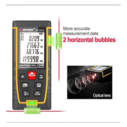SNDWAY Double Horizontal bubble Rangefinder Laser Distance Meter Range Hand Tool Device SW- TG100 - Consumer Electronics by SNDWAY | Online Shopping UK | buy2fix