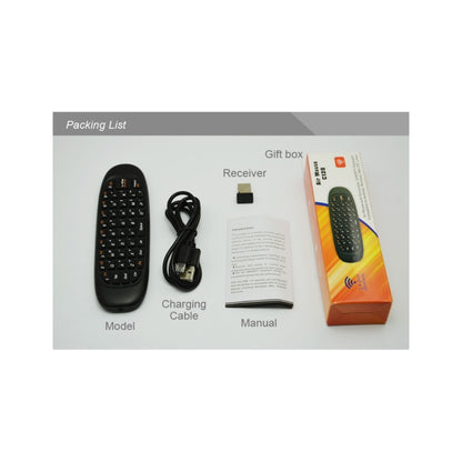 C120 2.4G Mini Keyboard Wireless Remote Mouse with 3-Gyro & 3-Gravity Sensor for PC / HTPC / IPTV / Smart TV and Android TV Box etc(Black) - Computer & Networking by buy2fix | Online Shopping UK | buy2fix