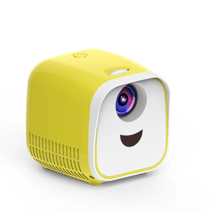 L1 Children Projector Mini LED Portable Home Speaker Projector, UK Plug(Yellow) - Consumer Electronics by buy2fix | Online Shopping UK | buy2fix