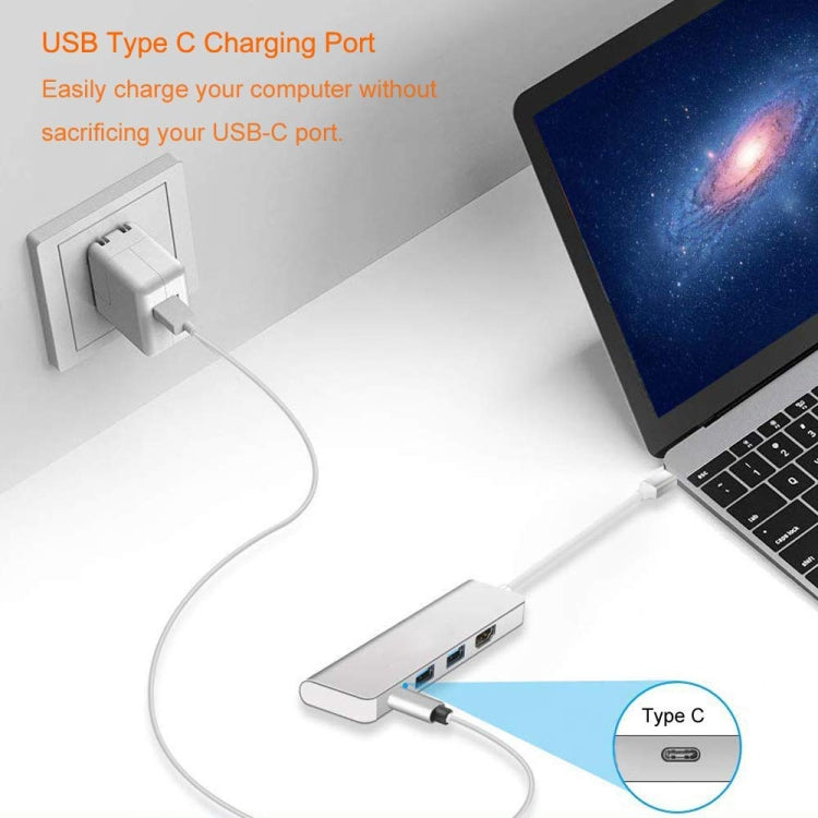 4 in 1 Type C Hub with HDMI  USB 3.0 Adapter for MacBook Hub USB Computer Peripherals USB Type C HDMI for MacBook Pro Air - Computer & Networking by buy2fix | Online Shopping UK | buy2fix