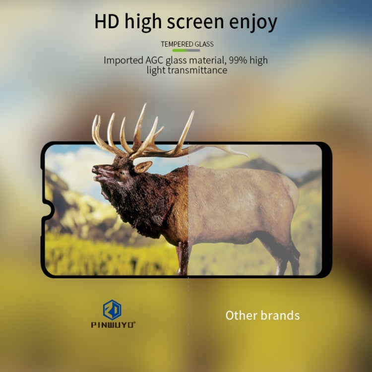 For Galaxy A10S PINWUYO 9H 2.5D Full Screen Tempered Glass Film(Black) - Galaxy Tempered Glass by PINWUYO | Online Shopping UK | buy2fix