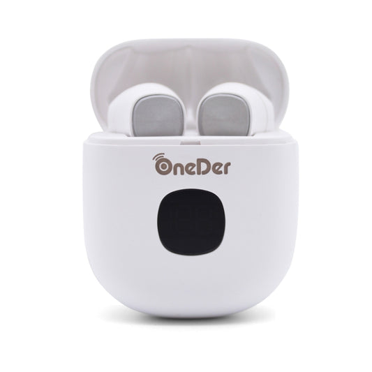 Oneder W16 TWS Bluetooth 5.0 Wireless Bluetooth Earphone with Charging Box, Support HD Call & LED Display Battery(White) - TWS Earphone by OneDer | Online Shopping UK | buy2fix