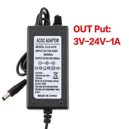 9V-24V 1A AC To DC Adjustable Voltage Power Adapter Universal Power Supply Display Screen Power Switching Charger, Plug Type:US - Power Supplies by buy2fix | Online Shopping UK | buy2fix