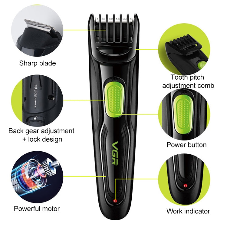 VGR V-019 5W USB Styling Electric Hair Clipper - Hair Trimmer by VGR | Online Shopping UK | buy2fix