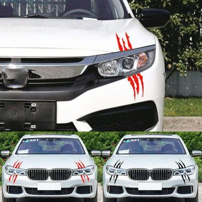 2 PCS Reflective Car Sticker Monster Scratch Stripe Claw Marks Car Auto Headlight Decoration Vinyl Decal Car Stickers, Size:40X12cm (Blue) - In Car by buy2fix | Online Shopping UK | buy2fix