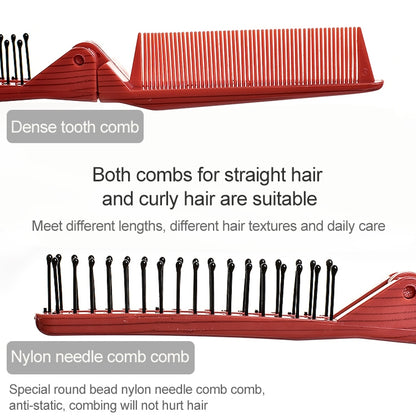 Portable Travel Folding Comb Anti-static Massage Comb(Purple) - Hair Trimmer by buy2fix | Online Shopping UK | buy2fix