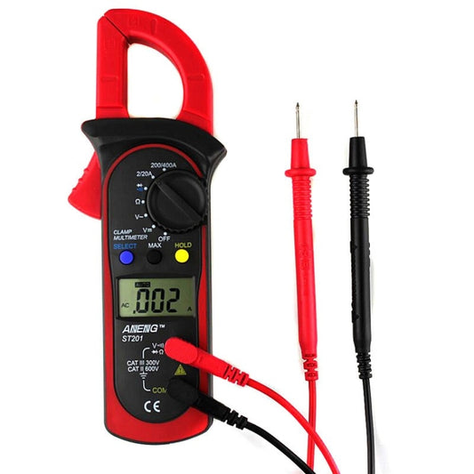 ANENG ST201 AC And DC Digital Clamp Multimeter Voltage And Current Measuring Instrument Tester(Red) - Digital Multimeter by ANENG | Online Shopping UK | buy2fix