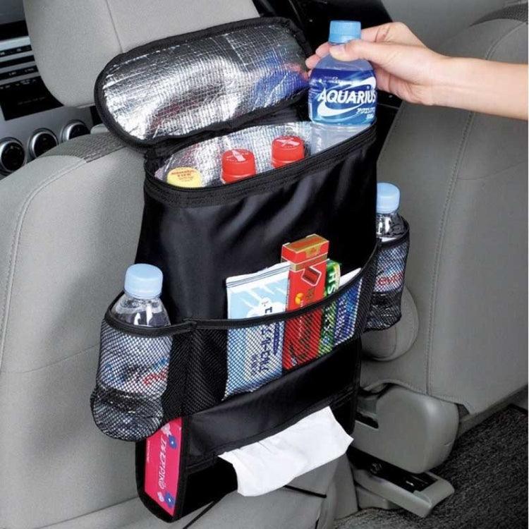 Multifunction Oxford Waterproof Baby Feeding Bottle Cover Thermal Bag Tissue Box Storage Hanging Car Seat Organizer Mum Bag(Black) - Tissue Boxes by buy2fix | Online Shopping UK | buy2fix