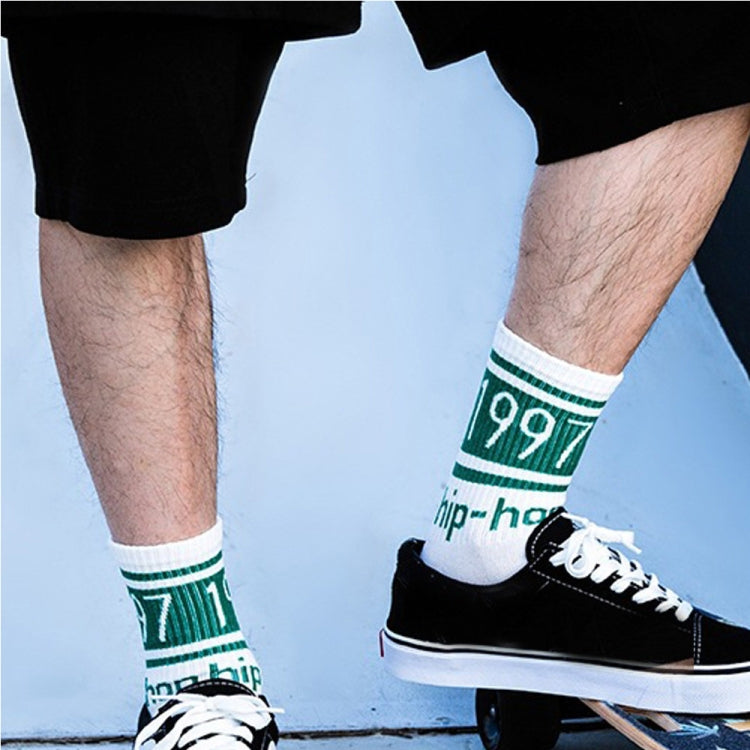 3 Pairs Street Beat Retro Hip Hop Simple Tube Socks Sports Skateboard Socks, Size:One Size(Black) - Tube Socks by buy2fix | Online Shopping UK | buy2fix
