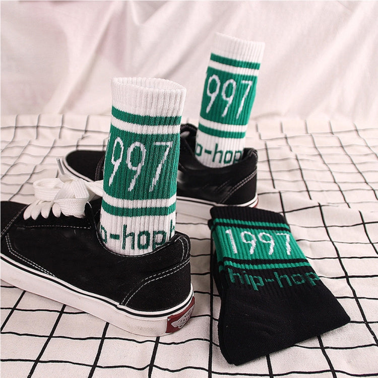 3 Pairs Street Beat Retro Hip Hop Simple Tube Socks Sports Skateboard Socks, Size:One Size(Black) - Tube Socks by buy2fix | Online Shopping UK | buy2fix