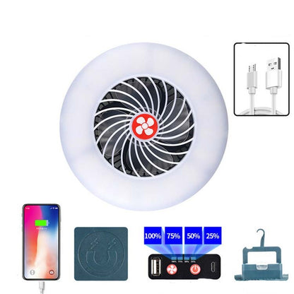 USB Rechargeable Fan Lamp Live Broadcast Multi-function Tent Camping Lamp, Style:Fan Light - Consumer Electronics by buy2fix | Online Shopping UK | buy2fix