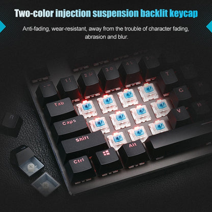 Rapoo V700RGB 104 Keys USB Wired Game Computer without Punching Mechanical Keyboard(Tea Shaft) - Wired Keyboard by Rapoo | Online Shopping UK | buy2fix
