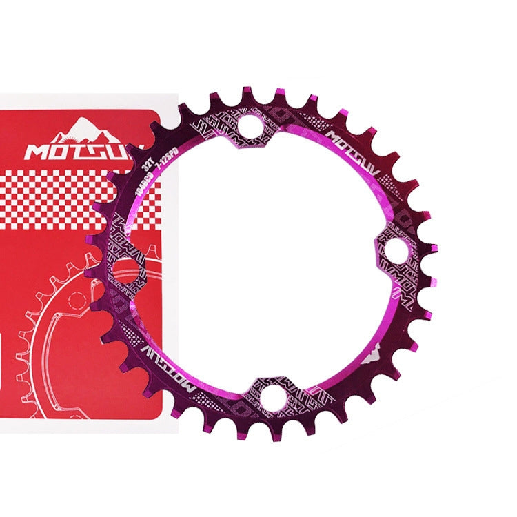 MOTSUV Narrow Wide Chainring MTB  Bicycle 104BCD Tooth Plate Parts(Purple) - Bicycle Brake Parts by MOTSUV | Online Shopping UK | buy2fix