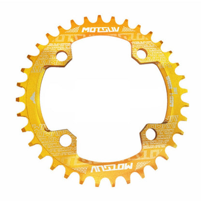 MOTSUV Narrow Wide Chainring MTB  Bicycle 104BCD Tooth Plate Parts(Yellow) - Bicycle Brake Parts by MOTSUV | Online Shopping UK | buy2fix