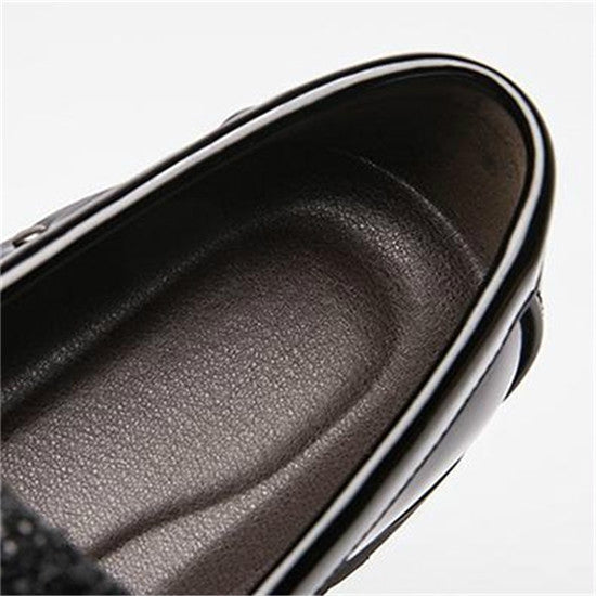 Men Fashion Thick Bottom Pointed Formal Business Leather Shoes, Shoe Size:42(Black) - Outdoor & Sports by buy2fix | Online Shopping UK | buy2fix