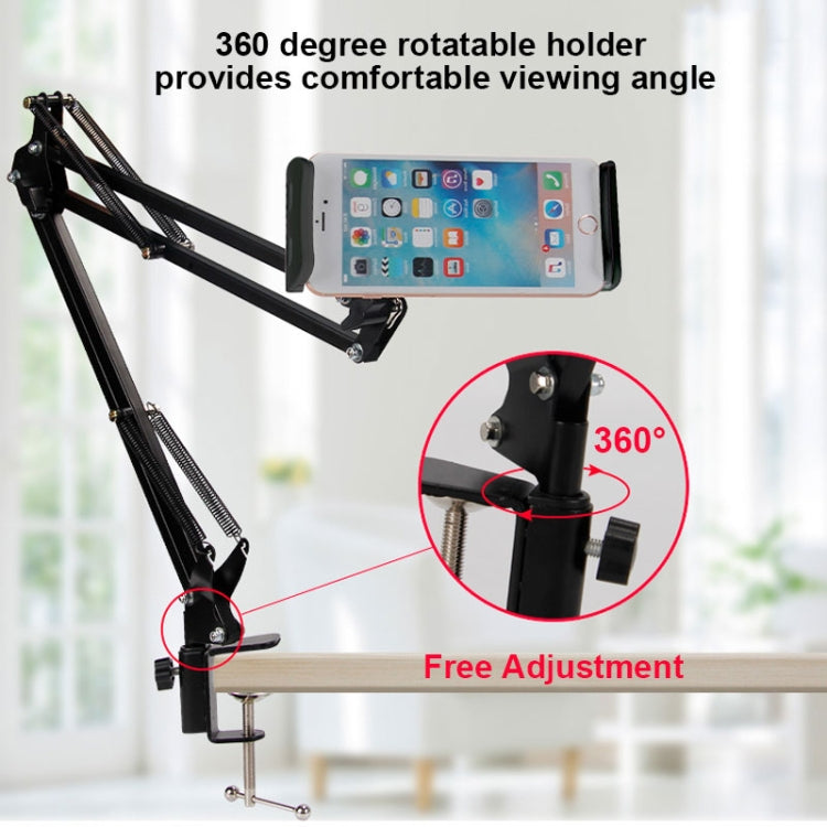 Universal 360 Degree Rotating Flexible Long Arm Lazy Phone Tablet Pad Holder Clip Bracket - Lazy Bracket by buy2fix | Online Shopping UK | buy2fix
