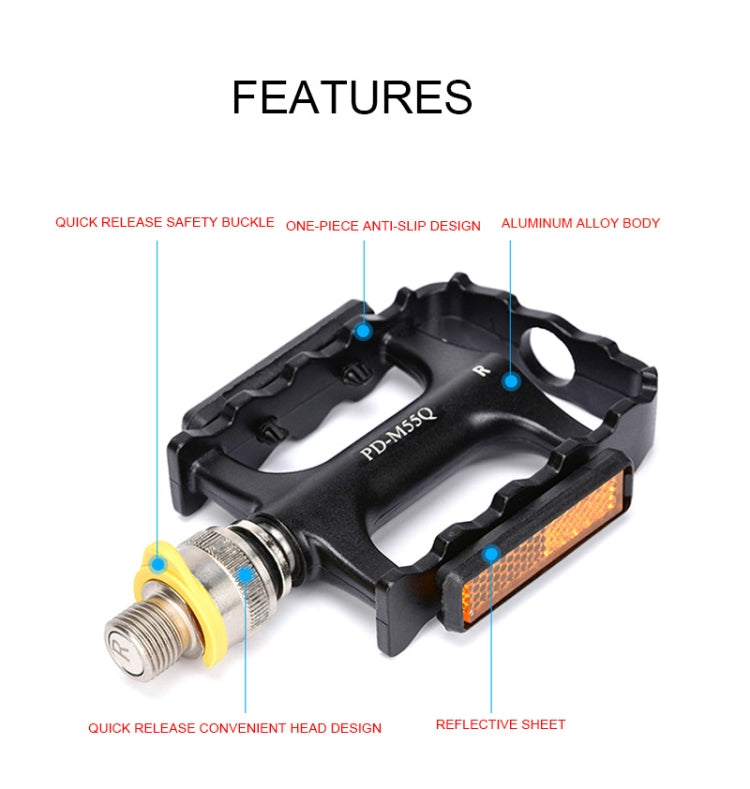 PROMEND Quick Release Ultralight  Aluminium Alloy Bearing Bike Pedals - Outdoor & Sports by PROMEND | Online Shopping UK | buy2fix