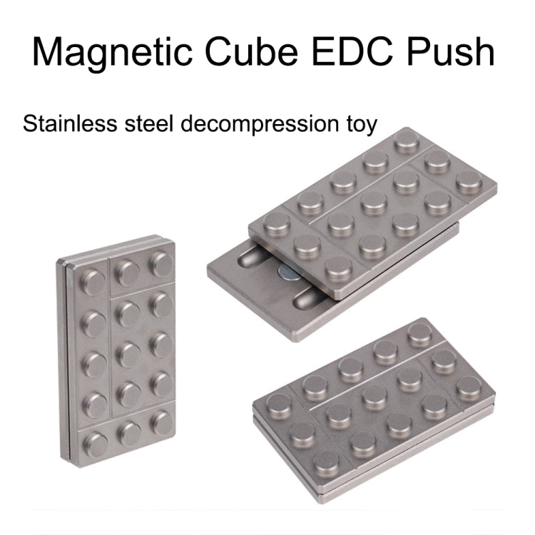 FS01 Stainless Steel Metal Magnetic Push Card Decompression Toy Fingertip Gyro, Style:B Model - Fidget Cube by buy2fix | Online Shopping UK | buy2fix