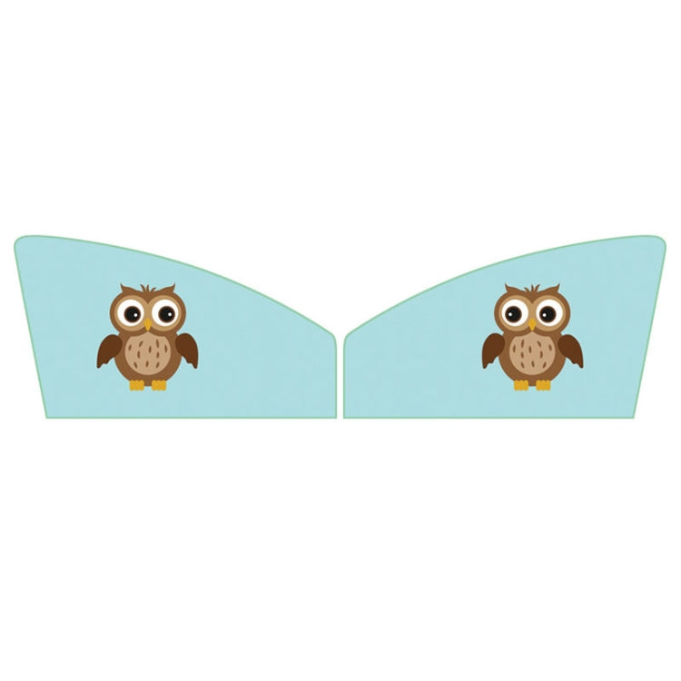 1 Pair Car Window Magnet Sunshade Curtain Heat Insulation Sun Block(Blue Owl) - In Car by buy2fix | Online Shopping UK | buy2fix