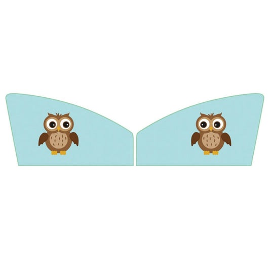 1 Pair Car Window Magnet Sunshade Curtain Heat Insulation Sun Block(Blue Owl) - In Car by buy2fix | Online Shopping UK | buy2fix