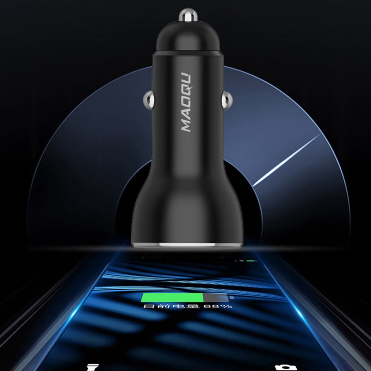 QIAKEY QK739 Dual Ports Fast Charge Car Charger(Black) - In Car by QIAKEY | Online Shopping UK | buy2fix