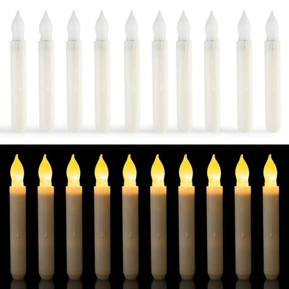 12 PCS/ Box LED Electronic Candle Light Flameless Candle Light Long Rod Christmas Candle - LED Light by buy2fix | Online Shopping UK | buy2fix