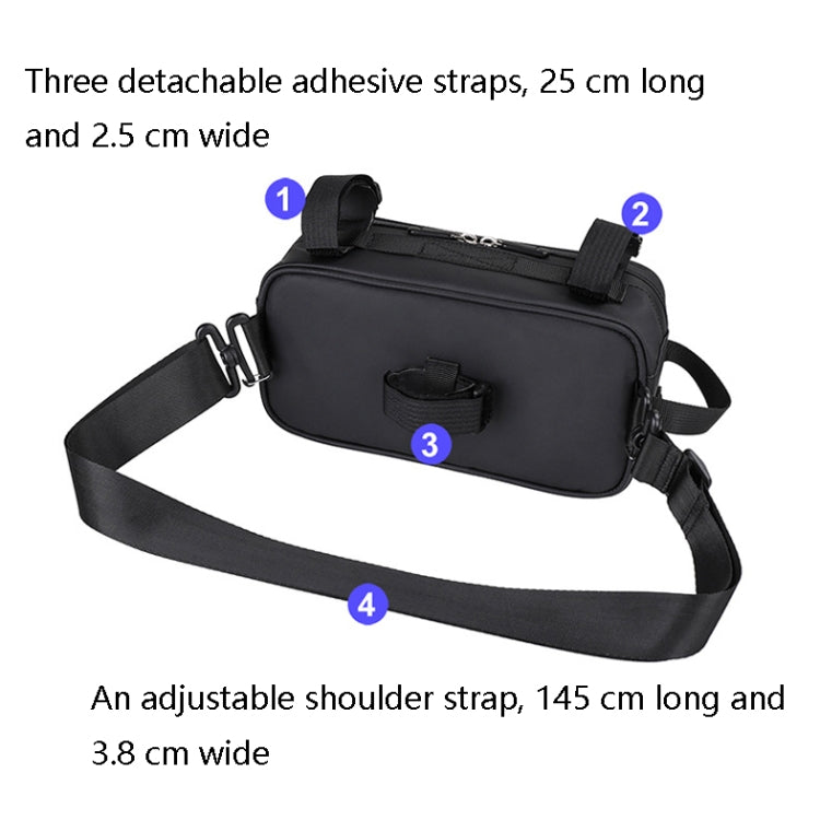 Rhinowalk X21921 2.5L Bicycle Front Hanging Bag(Full Black) - Bicycle Bags by Rhinowalk | Online Shopping UK | buy2fix