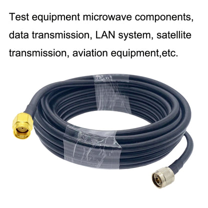 RP-SMA Male to N Male RG58 Coaxial Adapter Cable, Cable Length:5m - Connectors by buy2fix | Online Shopping UK | buy2fix