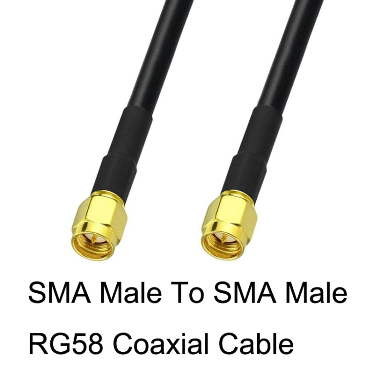 SMA Male To SMA Male RG58 Coaxial Adapter Cable, Cable Length:1.5m - Connectors by buy2fix | Online Shopping UK | buy2fix