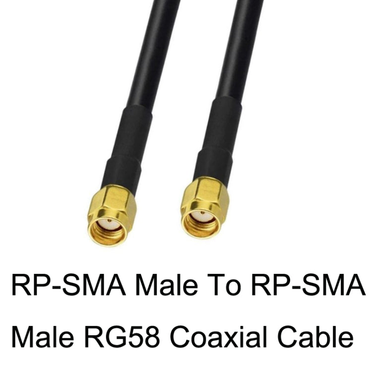 RP-SMA Male To RP-SMA Male RG58 Coaxial Adapter Cable, Cable Length:3m - Connectors by buy2fix | Online Shopping UK | buy2fix