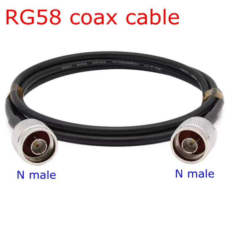 N Male To N Male RG58 Coaxial Adapter Cable, Cable Length:0.5m - Connectors by buy2fix | Online Shopping UK | buy2fix