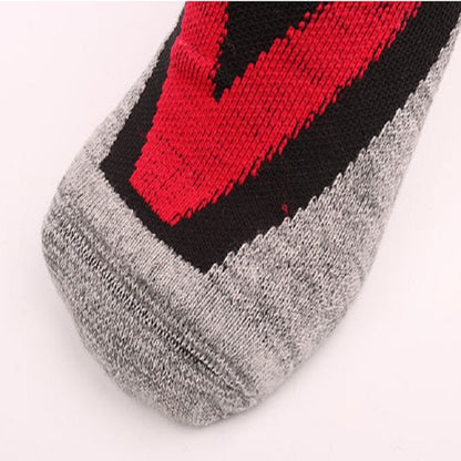 Ski Socks Outdoor Sports Thick Long Sweat-absorbent Warm Hiking Socks, Size:40-45(Black) - High Knee Socks by buy2fix | Online Shopping UK | buy2fix