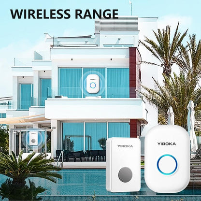 Yiroka Wireless Doorbell Smart Doorbell Digital Doorbell for the Elderly, Plug type:EU Plug - Security by Yiroka | Online Shopping UK | buy2fix