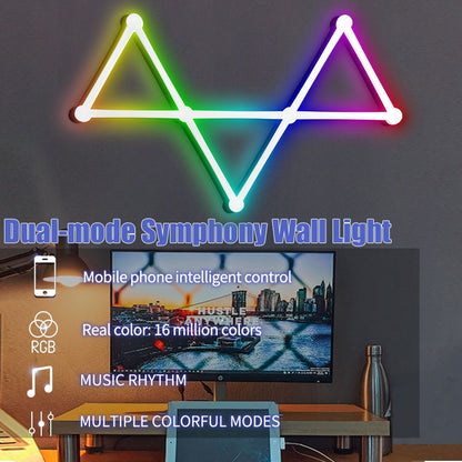 JSK-P22 Smart RGB Mosaic Light Rhythm Light Support Amazon Alexa / Google Assistant /DuerOS US Plug(Black) - Novelty Lighting by buy2fix | Online Shopping UK | buy2fix