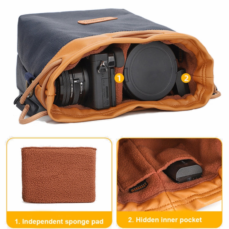 S.C.COTTON Camera Lens Protection Bag Liner Bag Waterproof Camera Storage Bag, Size: S(Gray) - Camera Accessories by S.C.COTTON | Online Shopping UK | buy2fix