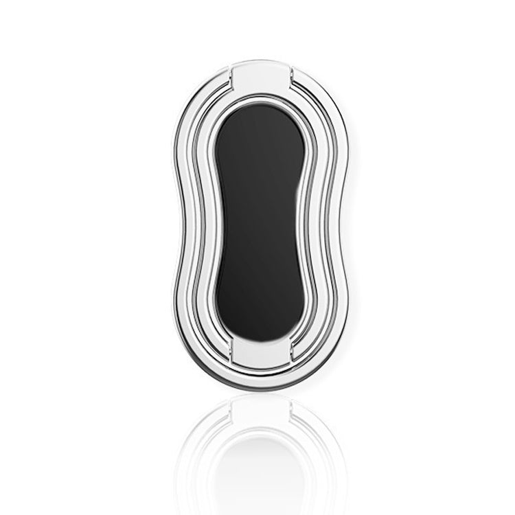 Metal Car Mobile Phone Folding Bracket Ring Buckle Paste Bracket,Style: Gourd(Silver) - Ring Holder by buy2fix | Online Shopping UK | buy2fix