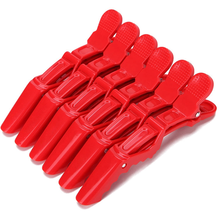 6 PCS Hair Not Easy to Slip off Hair Salon Barber Shop Style Partition Special Clip Hair Tools(Red) - Hair Trimmer by buy2fix | Online Shopping UK | buy2fix