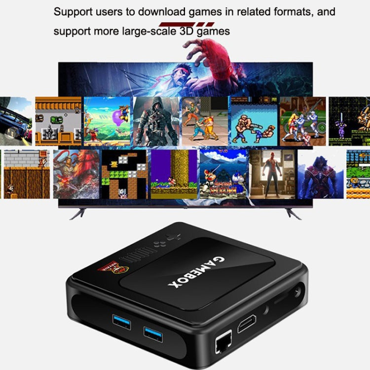 GD10 128G Built-In 40000+ Games Dual System Set-Top Box 3D Home 4K HD  TV Game Console Box UK Plug(Black) - Pocket Console by buy2fix | Online Shopping UK | buy2fix