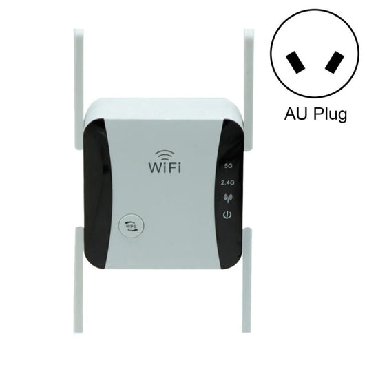 KP1200 1200Mbps Dual Band 5G WIFI Amplifier Wireless Signal Repeater, Specification:AU Plug(White) - Broadband Amplifiers by buy2fix | Online Shopping UK | buy2fix