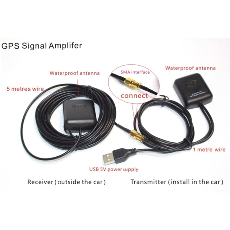 2 in 1 GPS Navigation Car Antenna Signal Amplifier - GPS Accessories by buy2fix | Online Shopping UK | buy2fix