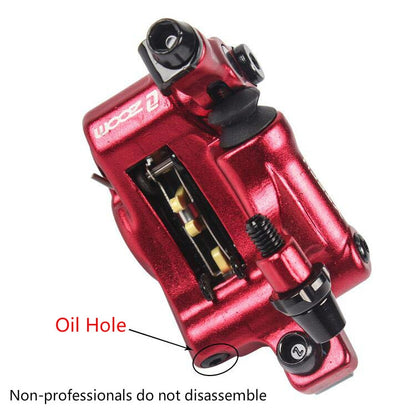 ZOOM HB100 Mountain Bike Hydraulic Brake Caliper Folding Bike Cable Pull Hydraulic Disc Brake Caliper, Style:Front and Rear(Purple) - Bicycle Brake Parts by Zoom | Online Shopping UK | buy2fix