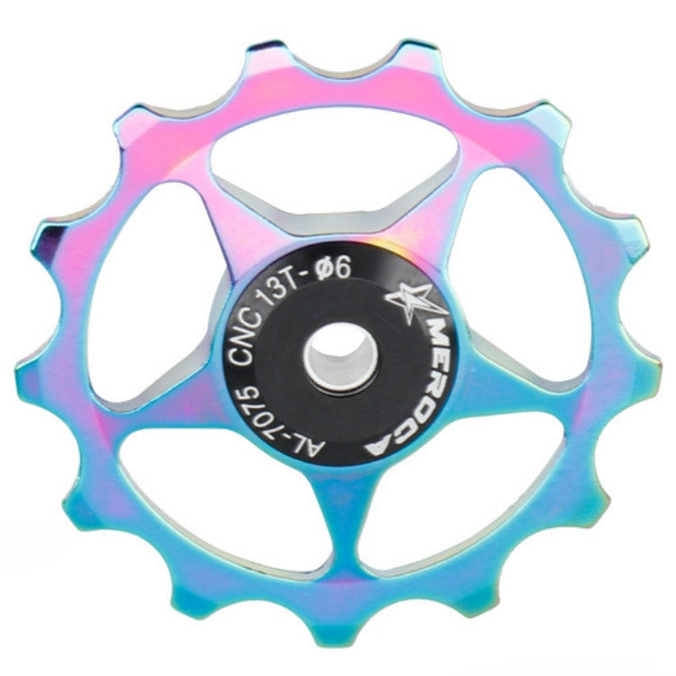 4 PCS MEROCA Metal Bearings Mountain Bike Road Bike Rear Derailleur Guide Wheel 11T/13T Guide Wheel, Specification:13T, Color:Electroplating Colorful - Outdoor & Sports by MEROCA | Online Shopping UK | buy2fix