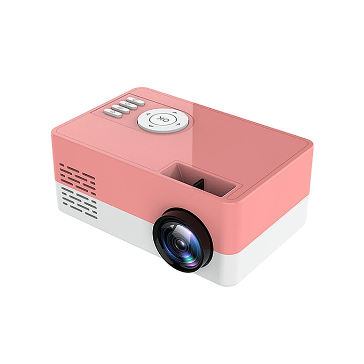 S261/J16 Home Mini HD 1080P Portable LED Projector, Support TF Card / AV / U Disk, Plug Specification:EU Plug(Pink White) - Consumer Electronics by buy2fix | Online Shopping UK | buy2fix