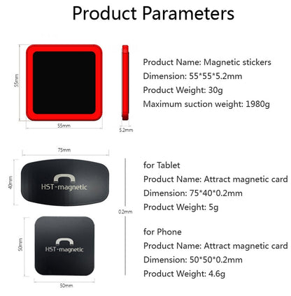 Wall-mounted iPad Magnetic Adsorption Universal Sticker Mobile Phone Wall Bracket(Orange A) - Hand-Sticking Bracket by buy2fix | Online Shopping UK | buy2fix