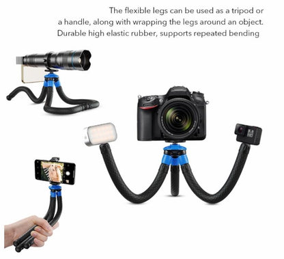 APEXEL APL-JJ07 Portable Hose Octopus Mini Mobile Phone Gopro Camera Selfie Live Stand(Blue Black) - Stand by APEXEL | Online Shopping UK | buy2fix