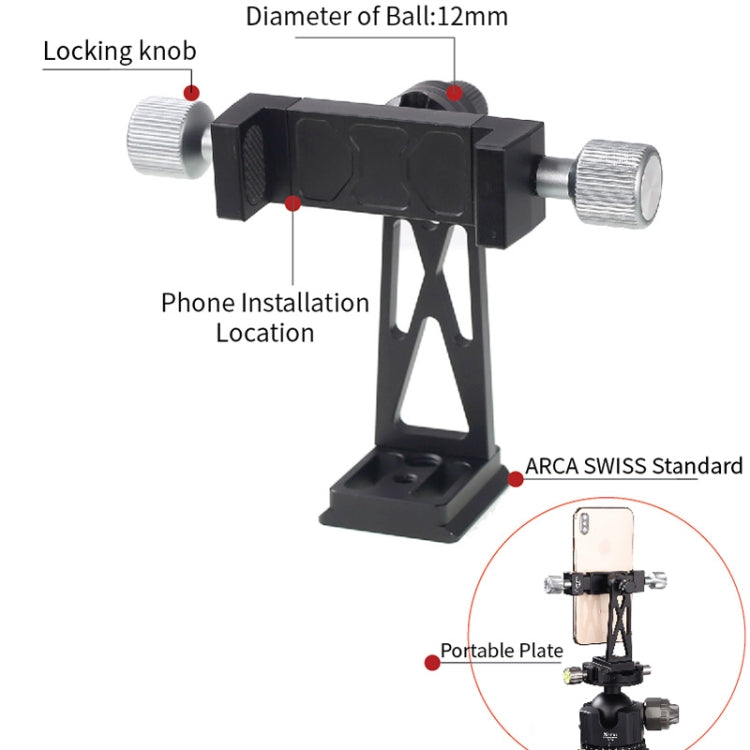 CP-3 Rotating All Metal Tripod Fixing Clip Mobile Phone Live Brackt for 4.5-7.3 inch Phones - Stand by buy2fix | Online Shopping UK | buy2fix