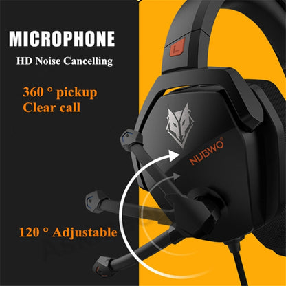 NUBWO N16 Gaming Wired Computer Headset, Cabel Length:1.6m - Computer & Networking by NUBWO | Online Shopping UK | buy2fix
