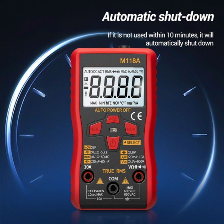 ANENG M118A High-Precision Automatic Range Multimeter Multi-Function Small Electrician Instrumentation Digital Universal Meter - Digital Multimeter by ANENG | Online Shopping UK | buy2fix