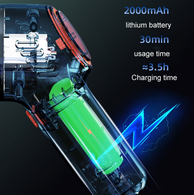 SHANEN 120W 8000Pa Car Vacuum Cleaner Car Wireless Charging High-Power Powerful Mini Handheld Vacuum Cleaner White Filterx2 - Vacuum Cleaner by buy2fix | Online Shopping UK | buy2fix